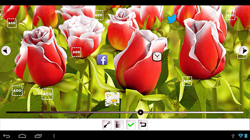 Gratis With clock live wallpaper för Android på surfplattan arbetsbordet: My flower 3D.