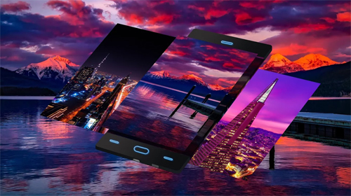 Gratis Arkitektur live wallpaper för Android på surfplattan arbetsbordet: Neon 2 HD.