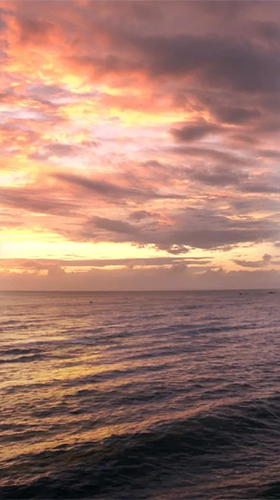 Gratis levande bakgrundsbilder Ocean and sunset by Cosmic Mobile Wallpapers på Android-mobiler och surfplattor.