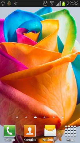 Gratis levande bakgrundsbilder Rainbow roses på Android-mobiler och surfplattor.