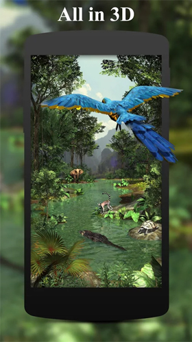 Gratis 3D live wallpaper för Android på surfplattan arbetsbordet: Rainforest 3D.
