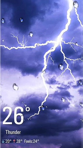 Gratis Weather live wallpaper för Android på surfplattan arbetsbordet: Real Time Weather.