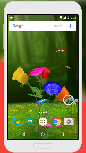 Gratis Blommor live wallpaper för Android på surfplattan arbetsbordet: Rose 3D by Live Wallpaper.