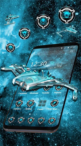 Gratis Weather live wallpaper för Android på surfplattan arbetsbordet: Space galaxy 3D.