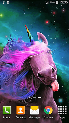 Gratis levande bakgrundsbilder Unicorn by Cute Live Wallpapers And Backgrounds på Android-mobiler och surfplattor.
