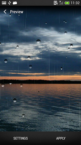 Gratis Landskap live wallpaper för Android på surfplattan arbetsbordet: Water drops by Top Live Wallpapers.