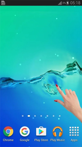 Gratis 3D live wallpaper för Android på surfplattan arbetsbordet: Water galaxy.