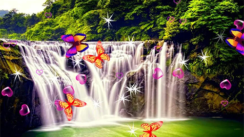 Gratis levande bakgrundsbilder Waterfall 3D by Thanh_Lan på Android-mobiler och surfplattor.