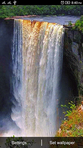 Gratis levande bakgrundsbilder Waterfall 3D by World Live Wallpaper på Android-mobiler och surfplattor.