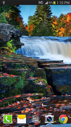 Gratis levande bakgrundsbilder Waterfall by Live wallpaper HD på Android-mobiler och surfplattor.