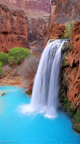 Gratis levande bakgrundsbilder Waterfall by Red Stonz på Android-mobiler och surfplattor.