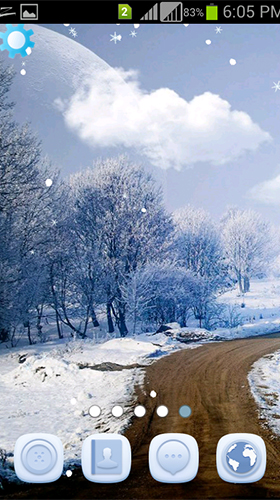 Gratis levande bakgrundsbilder Winter snowfall by AppQueen Inc. på Android-mobiler och surfplattor.
