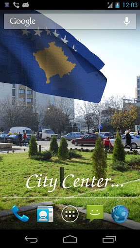 3D flag Kosova - ladda ner levande bakgrundsbilder till Android 4.0.1 mobiler.