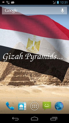 3D flag of Egypt - ladda ner levande bakgrundsbilder till Android 4.0.1 mobiler.