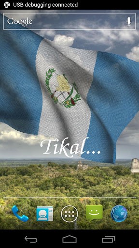 3D flag of Guatemala - ladda ner levande bakgrundsbilder till Android 5.1 mobiler.