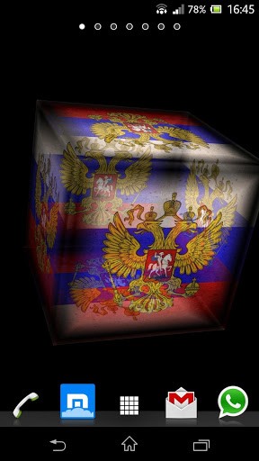 3D flag of Russia - ladda ner levande bakgrundsbilder till Android 4.0.1 mobiler.