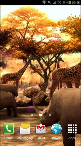 Ladda ner Africa 3D - gratis live wallpaper för Android på skrivbordet.