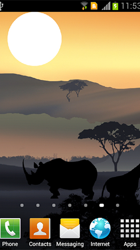 Ladda ner African sunset - gratis live wallpaper för Android på skrivbordet.