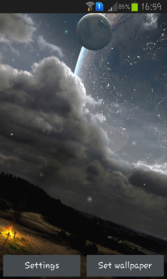 Alien worlds - ladda ner levande bakgrundsbilder till Android 2.3 mobiler.