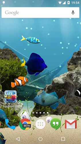 Ladda ner Aquarium - gratis live wallpaper för Android på skrivbordet.