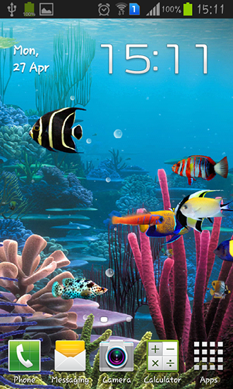 Aquarium by Cowboys - ladda ner levande bakgrundsbilder till Android 5.0.1 mobiler.