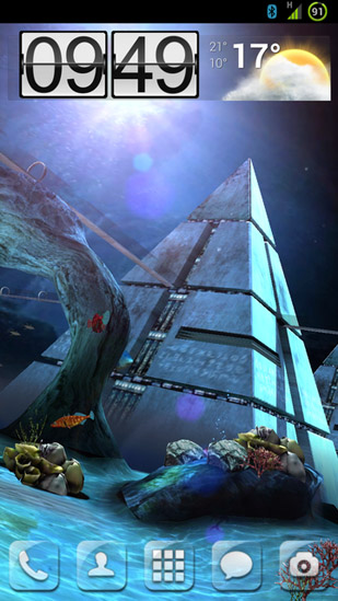 Atlantis 3D pro - ladda ner levande bakgrundsbilder till Android 1.0 mobiler.