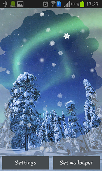 Gratis Interactive live wallpaper för Android på surfplattan arbetsbordet: Aurora: Winter.