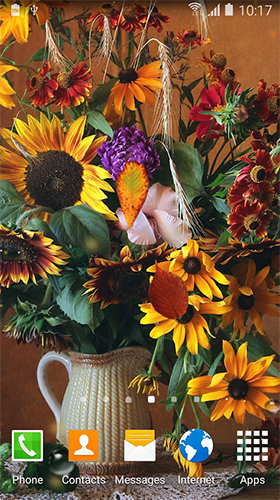 Ladda ner Autumn flower - gratis live wallpaper för Android på skrivbordet.