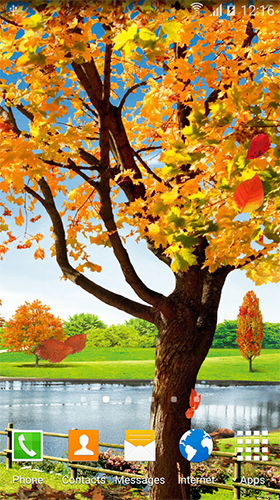 Ladda ner Autumn pond - gratis live wallpaper för Android på skrivbordet.