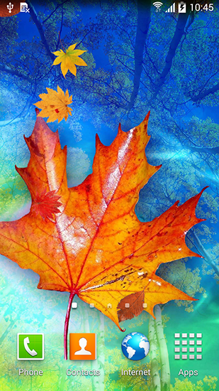 Autumn leaves - ladda ner levande bakgrundsbilder till Android 9.0 mobiler.