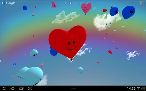 Gratis 3D live wallpaper för Android på surfplattan arbetsbordet: Balloons 3D.