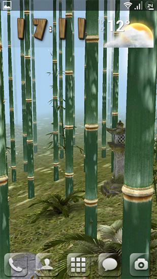 Gratis levande bakgrundsbilder Bamboo grove 3D på Android-mobiler och surfplattor.
