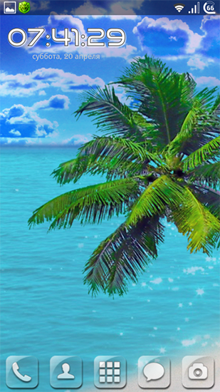 Gratis Interactive live wallpaper för Android på surfplattan arbetsbordet: Beach.
