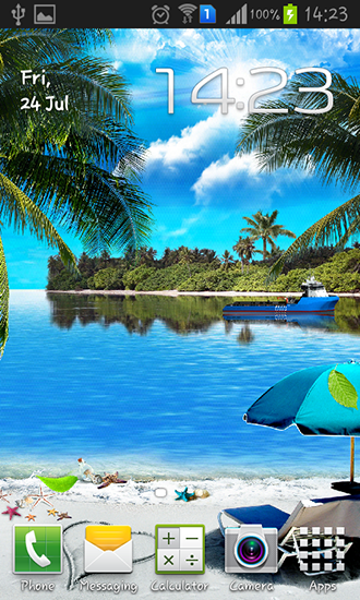 Beach by Amax lwps - ladda ner levande bakgrundsbilder till Android 4.0.4 mobiler.