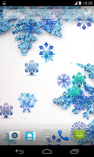 Beautiful snowflakes - ladda ner levande bakgrundsbilder till Android 4.2.1 mobiler.