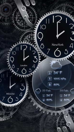 Ladda ner Black Clock - gratis live wallpaper för Android på skrivbordet.