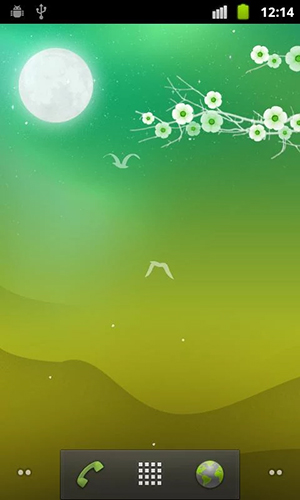Gratis Landskap live wallpaper för Android på surfplattan arbetsbordet: Blooming night.