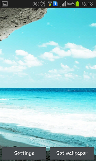 Blue ocean - ladda ner levande bakgrundsbilder till Android 9.0 mobiler.