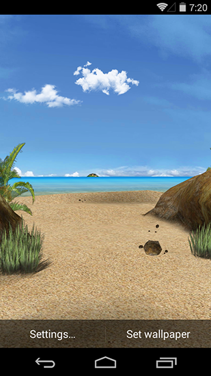 Gratis Landskap live wallpaper för Android på surfplattan arbetsbordet: Blue sea 3D.