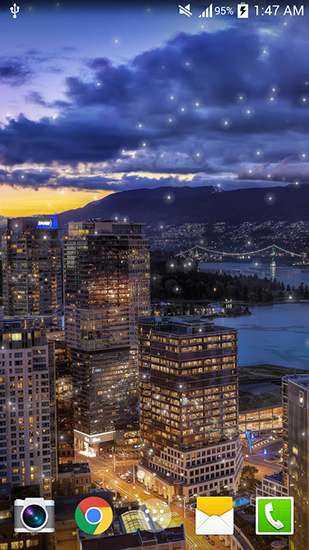 Canada night - ladda ner levande bakgrundsbilder till Android 9.3.1 mobiler.