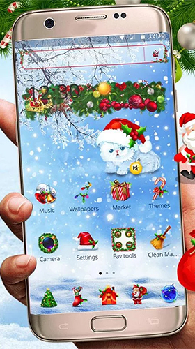 Ladda ner Christmas Santa - gratis live wallpaper för Android på skrivbordet.