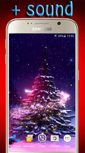 Ladda ner Christmas tree by Pro LWP - gratis live wallpaper för Android på skrivbordet.