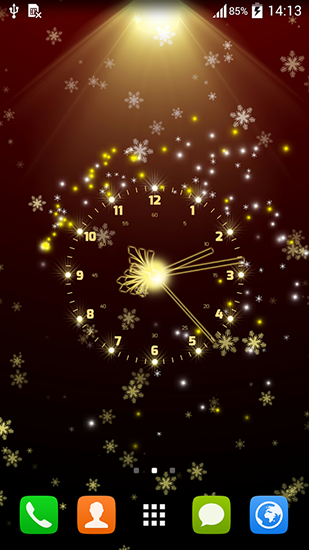 Christmas clock - ladda ner levande bakgrundsbilder till Android 4.4.4 mobiler.