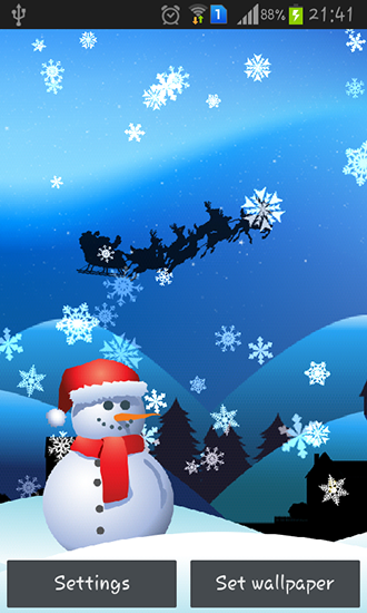 Christmas magic - ladda ner levande bakgrundsbilder till Android 8.0 mobiler.