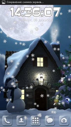 Gratis levande bakgrundsbilder Christmas moon på Android-mobiler och surfplattor.