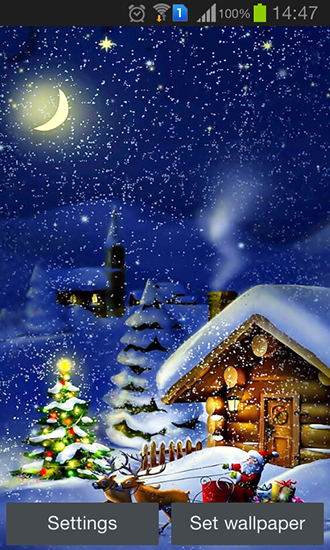 Gratis levande bakgrundsbilder Christmas night by Jango lwp studio på Android-mobiler och surfplattor.