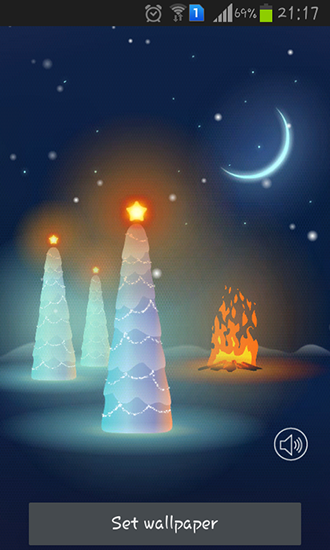 Gratis Interactive live wallpaper för Android på surfplattan arbetsbordet: Christmas snow.