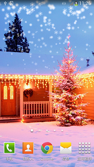 Christmas snow by Orchid - ladda ner levande bakgrundsbilder till Android 4.4.4 mobiler.