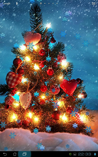 Christmas snowflakes - ladda ner levande bakgrundsbilder till Android 4.0. .�.�. .�.�.�.�.�.�.�.� mobiler.