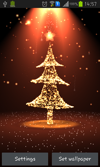 Christmas tree - ladda ner levande bakgrundsbilder till Android 4.4.4 mobiler.